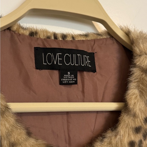 Crop Leopard Short Faux Fur Vest Women’s Fall & Winter Outerwear Sz Small - Picture 4 of 7